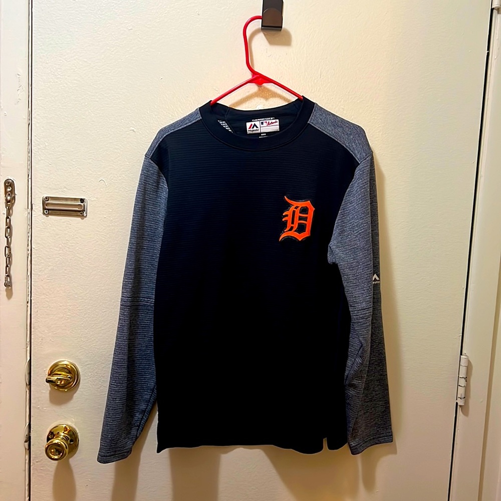 🟢Detroit Tigers Magestic Mens Medium Pullover
